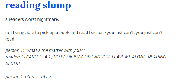Reading slump